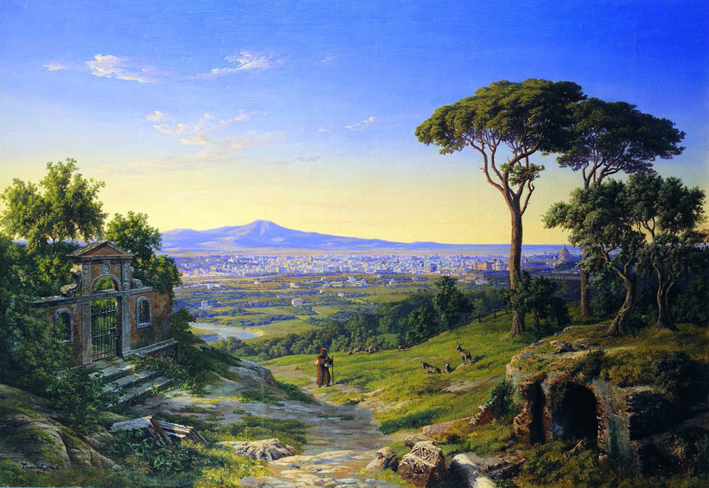Thorald Læssøe,Rome vue de Monte Mario ( ?, avant 1878, date indéterminée)